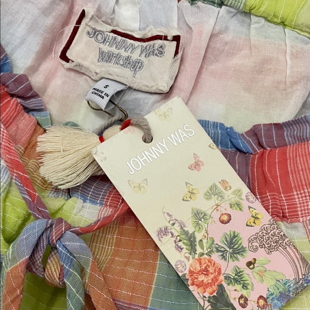 Johnny Was Workshop Delacey Paperbag Plaid Women's Shorts Small NWT Retail $108 - Picture 5 of 12